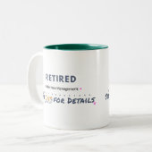 Tasse 2 Couleurs RETIRED: Under New Management See Cat for Details (Devant gauche)