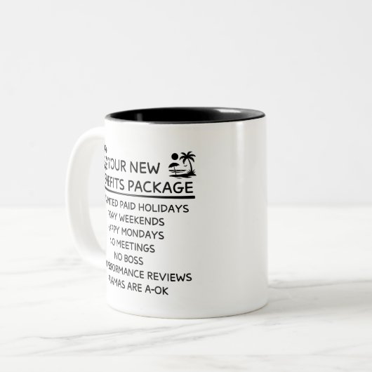 Tasse 2 Couleurs Retirement Funny Retired Gift Personalized (Devant gauche)