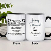 Tasse 2 Couleurs Retirement Funny Retired Gift Personalized