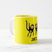 Tasse 2 Couleurs Retour À L'École Petit Singe (Devant gauche)