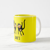 Tasse 2 Couleurs Retour À L'École Petit Singe (Devant droit)