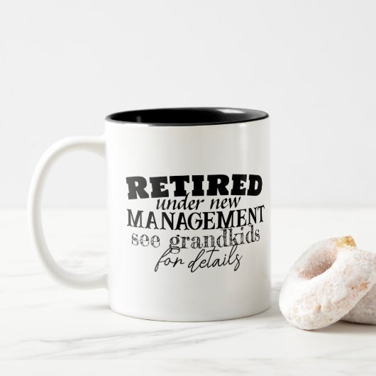 Tasse 2 Couleurs Retraité (Avec donut)
