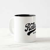 Tasse 2 Couleurs Retraité Depuis 2025 Drôle Retraite (Devant gauche)