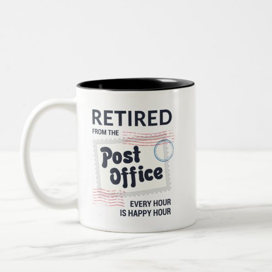 Tasse 2 Couleurs Retraite des travailleurs de la poste Mailman Funn (Gauche)