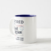 Tasse 2 Couleurs Retraite des travailleurs de la poste Mailman Funn (Devant gauche)
