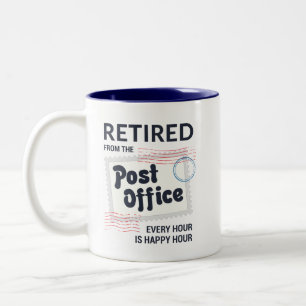 Tasse 2 Couleurs Retraite des travailleurs de la poste Mailman Funn