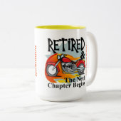 Tasse 2 Couleurs Retraite Drôle Vélos Drôle Dire (Devant droit)