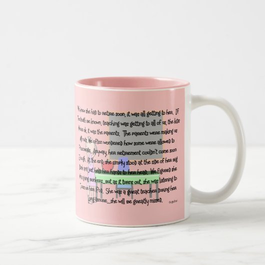 Tasse 2 Couleurs Retraite fous" cadeaux "allés de professeur d'art (Droit)