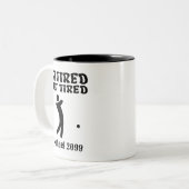 Tasse 2 Couleurs Retraite pas Lecteur de golf fatigué (Devant gauche)