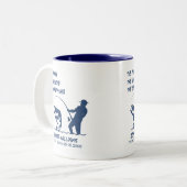 Tasse 2 Couleurs Retraite Pêcher le Parrain Gros Poisson Cadeau (Devant gauche)