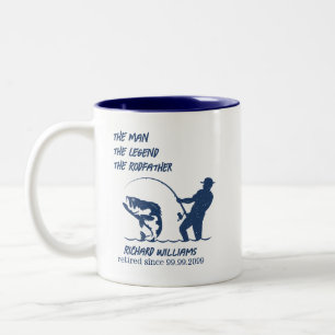 Tasse 2 Couleurs Retraite Pêcher le Parrain Gros Poisson Cadeau