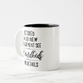Tasse 2 Couleurs Retraité Sous Nouvelle Gestion Voir Petits-Enfants (Devant gauche)