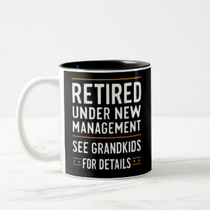Tasse 2 Couleurs Retraité Sous Nouvelle Gestion Voir Petits-Enfants