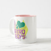 Tasse 2 Couleurs Retro Boys Fun Classic Nostalgie Dire (Devant gauche)