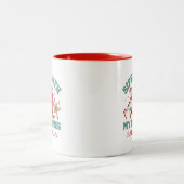 Tasse 2 Couleurs Retro Chillin' avec mes neiges Noël (Centre)