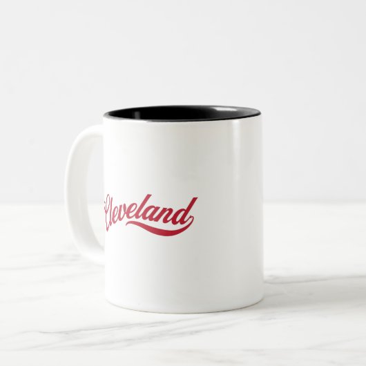 Tasse 2 Couleurs Retro Cleveland (Devant gauche)