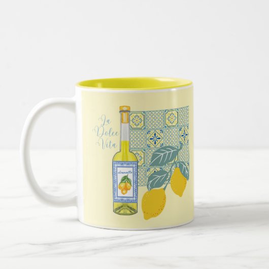 Tasse 2 Couleurs Rétro de la ferme de citron (Gauche)
