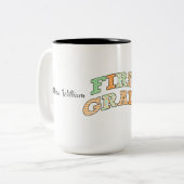Tasse 2 Couleurs Retro First Grade Back to School Typography (Devant gauche)