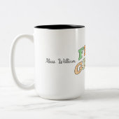 Tasse 2 Couleurs Retro First Grade Back to School Typography (Gauche)