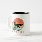 Tasse 2 Couleurs Retro Fox (Devant gauche)