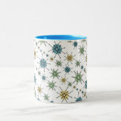 Tasse 2 Couleurs Rétro hippie Starburst atomique géométrique 11oz (Centre)
