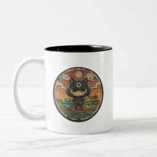 Tasse 2 Couleurs Retro Island Pals : équipage de chat Ninja