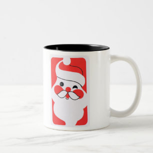 Tasse 2 Couleurs Retro Jolly Santa Claus