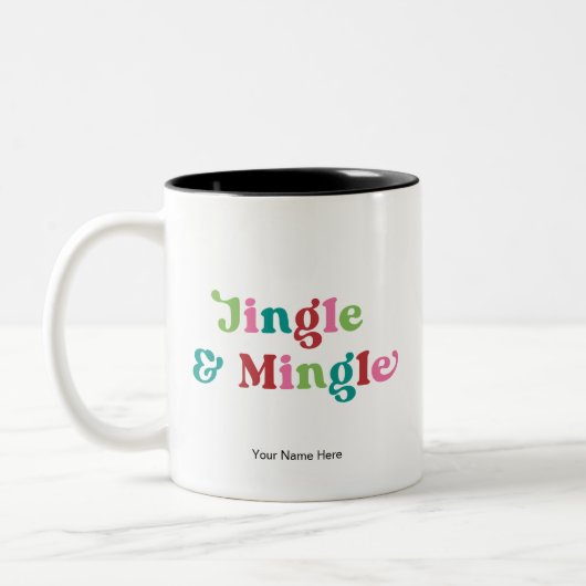 Tasse 2 Couleurs Retro Joyeux Noël Fun Fun Fun Noël (Gauche)