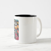 Tasse 2 Couleurs Retro Louisiana State. (Devant droit)