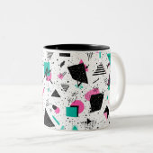 Tasse 2 Couleurs Retro Memphis Geometric Pattern (Devant droit)