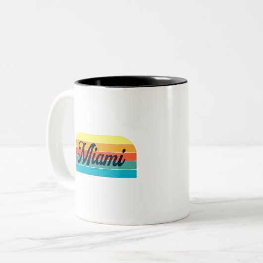 Tasse 2 Couleurs Retro Miami (Devant gauche)