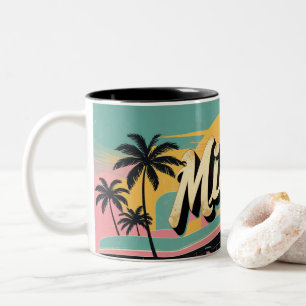 Tasse 2 Couleurs Retro Miami Sunshine