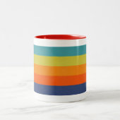 Tasse 2 Couleurs Retro Mod Beach Stripes (Centre)