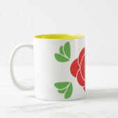 Tasse 2 Couleurs rétro moderne en rouge, vert (Gauche)