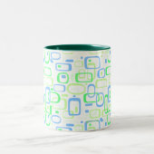 Tasse 2 Couleurs Rétro motif vert génial (Centre)