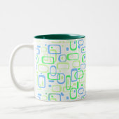 Tasse 2 Couleurs Rétro motif vert génial (Gauche)