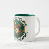 Tasse 2 Couleurs Retro Mountain Watch Quote (Devant droit)