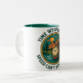 Tasse 2 Couleurs Retro Mountain Watch Quote (Devant gauche)