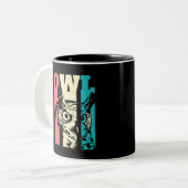 Tasse 2 Couleurs Retro Owl (Devant gauche)