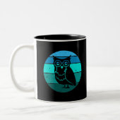 Tasse 2 Couleurs Retro Owl (Gauche)