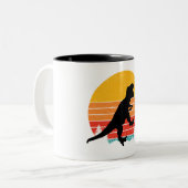 Tasse 2 Couleurs Retro Rex Roars (Devant gauche)