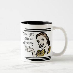 Tasse 2 Couleurs Rétro T-shirts et cadeaux de mamie