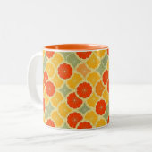 Tasse 2 Couleurs Rétros agrumes gais (Devant gauche)