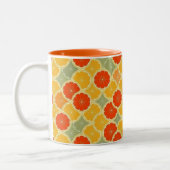 Tasse 2 Couleurs Rétros agrumes gais (Gauche)