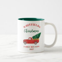 Réunion de famille de Noël Camion Rouge Personnali