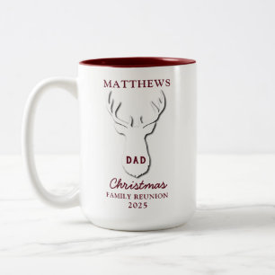 Tasse 2 Couleurs Réunion de famille personnalisée pour Noël avec Pa