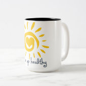 Tasse 2 Couleurs Réveillez sain (Devant droit)