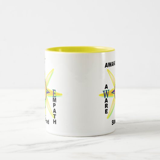 Tasse 2 Couleurs Réveillez-vous, averti, Starseed, Empath (Centre)