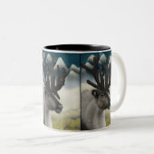 Tasse 2 Couleurs Reverie d'automne : Reindeer majestueux (Devant droit)
