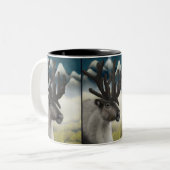 Tasse 2 Couleurs Reverie d'automne : Reindeer majestueux (Devant gauche)